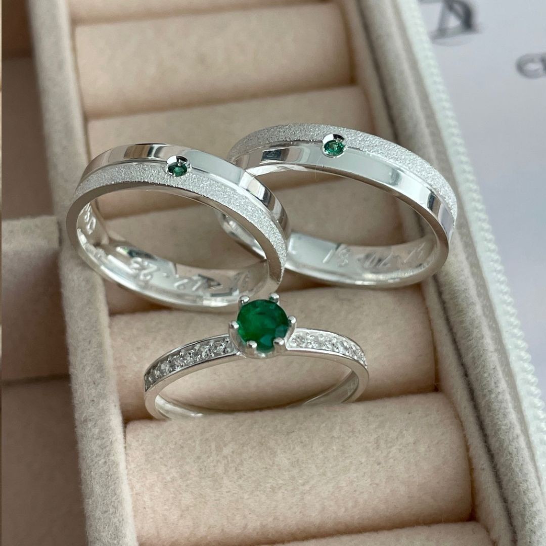 Alianças em Prata 950 - Viena - 4mm - Solitário Elegance