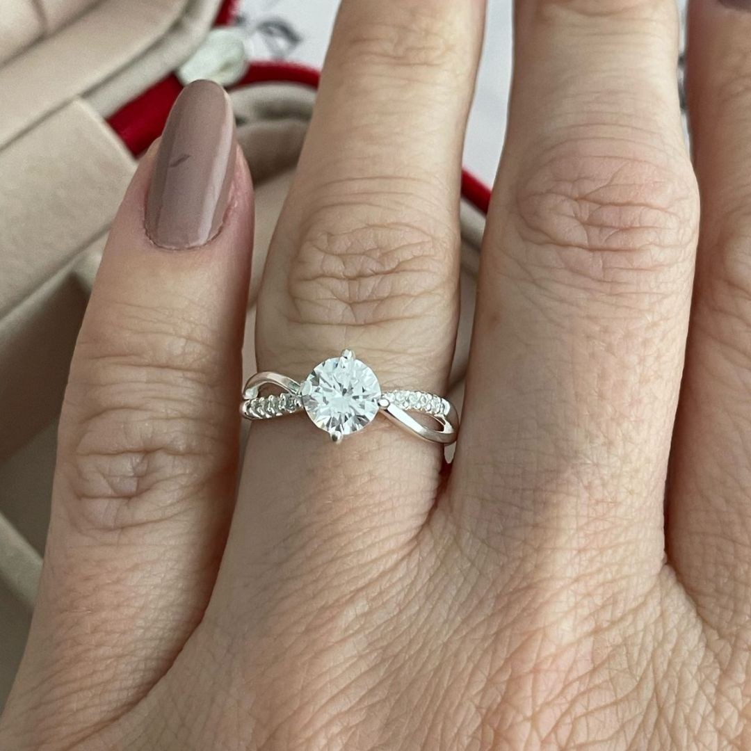 Anel Solitário Princes Prata 925