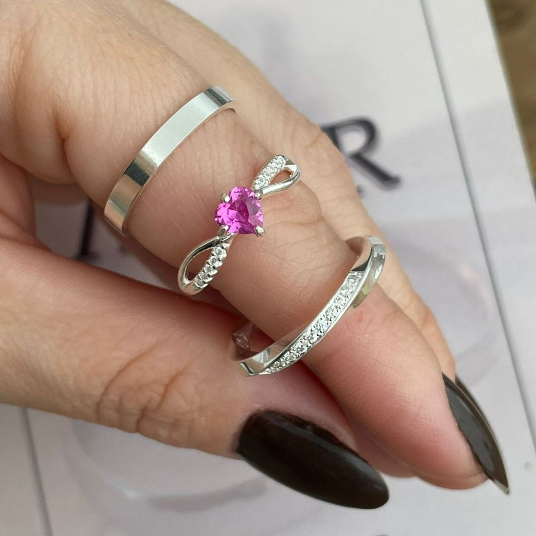 Alianças em Prata - 950 -  2,5mm - Amabile - Solitário Princess